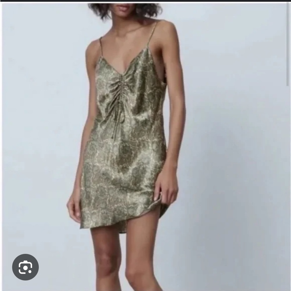 Zara silk satin dress